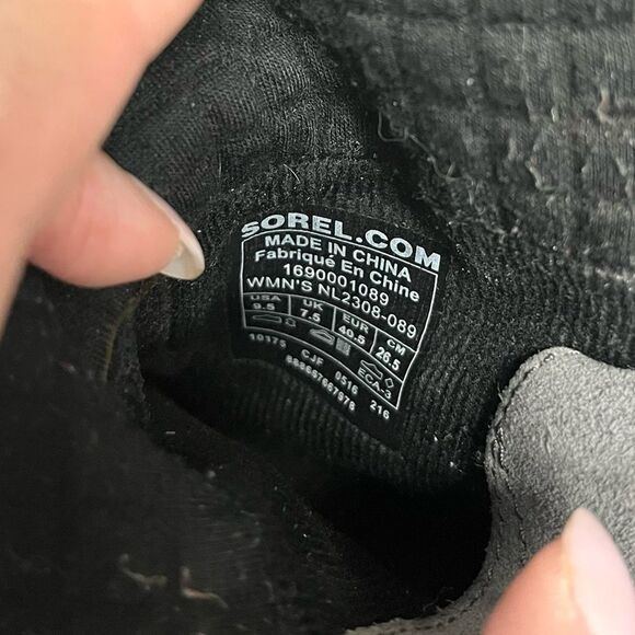 Sorel Boots Women’s 9.5 Major Moto Black and Gray Winter - Picture 6 of 7